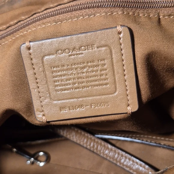 Coach Brown Pebbled Leather Kelsey Shoulder Bag - Picture 9 of 16